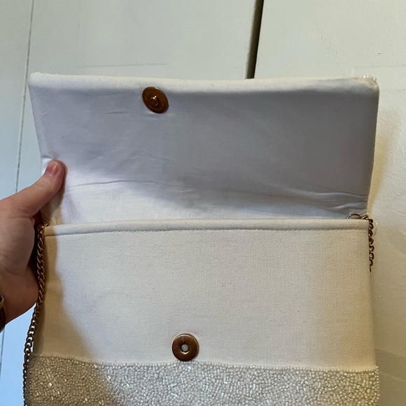 EUC - Francesca’s Beaded Bride Clutch. Only used once. - Picture 2 of 5